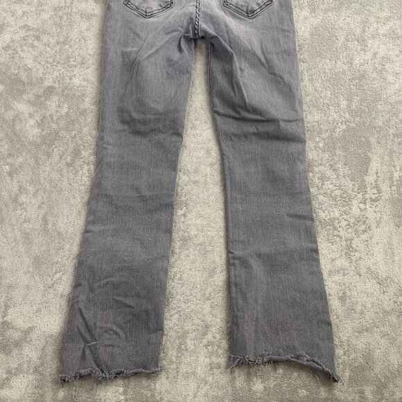 MOTHER Jeans Womens 24x24” The Insider Crop Step Fray Gray Light Denim Raw Hem - Picture 16 of 16